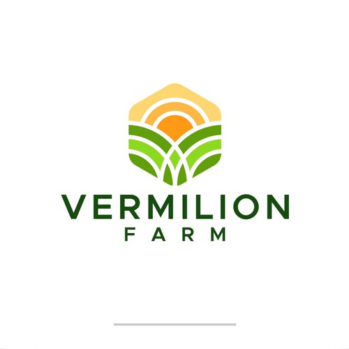 Vermilion Farm, new small farm logo and branding Design by Esui Studio