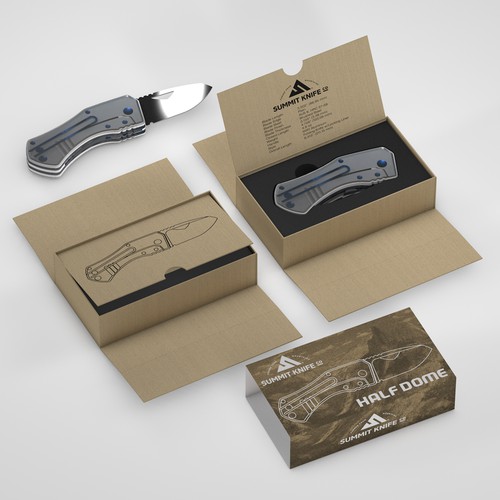 Premium EDC Knife Packaging Design Design by devel00per