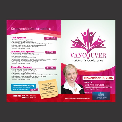 Vancouver Women's Conference Brochure Design by Trisixtin