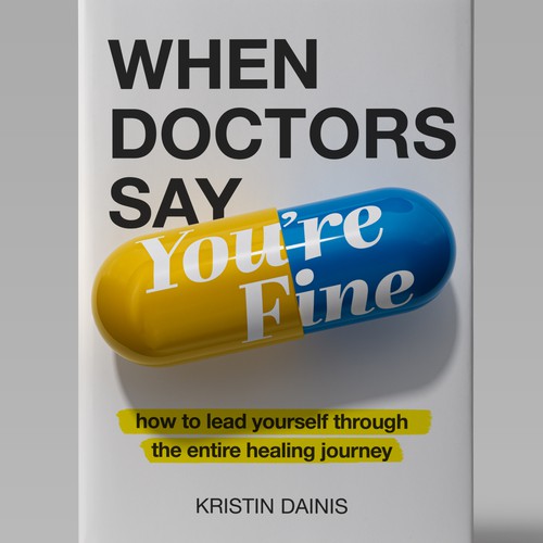 Design a bold book cover to help chronically undiagnosed patients find answers and heal. Design by anselmo.alef