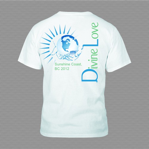 T-shirt design for a non-profit spiritual retreat. Design by D.Creations