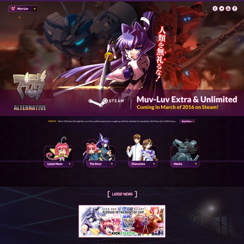 Create a Homepage Design for Japanese Visual Novel Muv-Luv! Design by Floating Baron