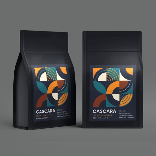 Cascara tea label Design by Experiva