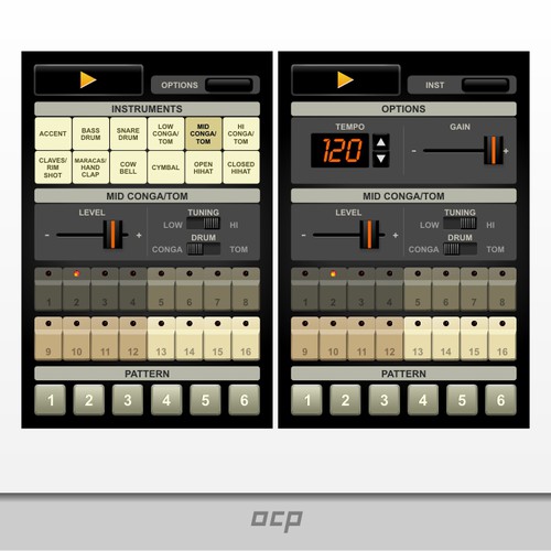 iPhone music app - single screen and icon design Ontwerp door ocp