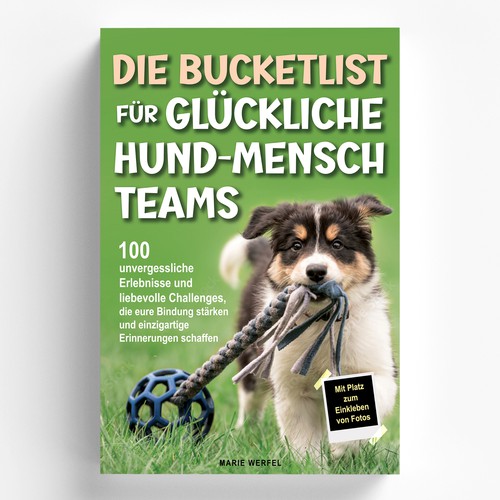 Design a harmonious, cute cover for a dog & human bucketlist Design by elQue.design