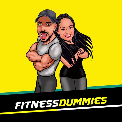 Fitness dummies need your help! #cartoon #fitness, Logo & social media  pack contest