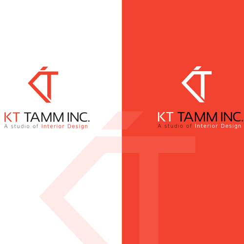 Create a design that highlights my initials "KT" as well as incorporate my business name "KT TAMM,IN Design by AngkolJo