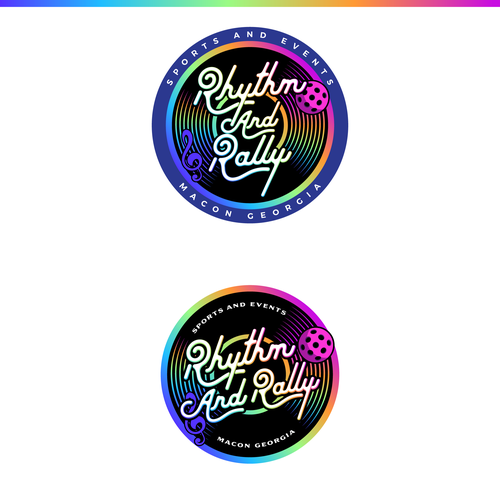 Music Meets Pickleball! Cool, musical logo for sports facility Design by Wicked By Design