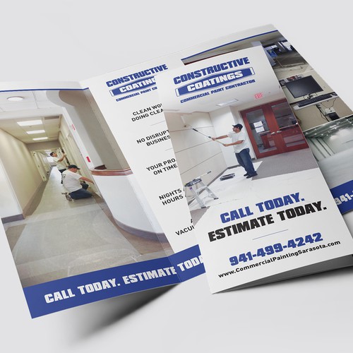 Commercial painting company brochure ad contest, looking for clean crisp look Design by Emanuel Dumitrescu