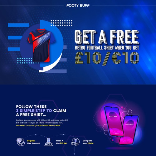 Design a compelling limited time offer landing page for football fans Design by Pixtech
