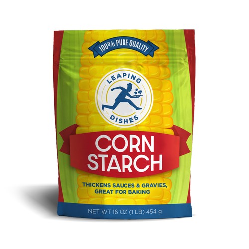 Need a BOLD DESIGN FOR CORN STARCH IN RESEALABLE BAG Design by MAXO Design