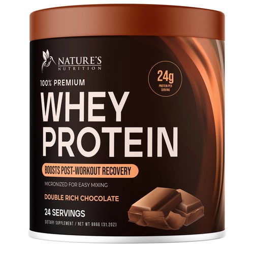 Tasty Whey Protein Chocolate Design Needed for Nature's Nutrition Design réalisé par UnderTheSea™