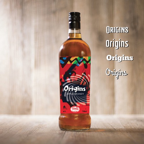 Wanted: an image forward and colorful spirit bottle label design for Apple Brandy release Design by zaffo