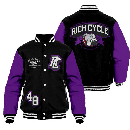 Varsity Jacket for a streetwear urban style brand Design by indraDICLVX