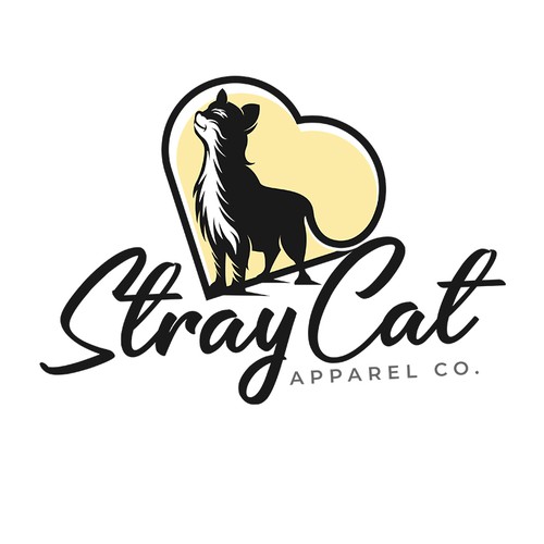 Logo for Stray Cat Apparel Co. - Clothing brand that donates 100% to saving cats! Design by KaruZone