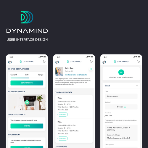 Mobile App Screens design for AI based Technology start up Design by Gendesign