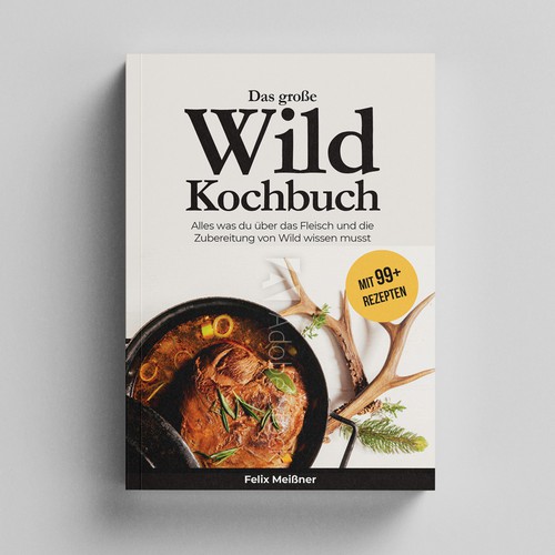 wild meat cookbook cover-ontwerp door Adela.N