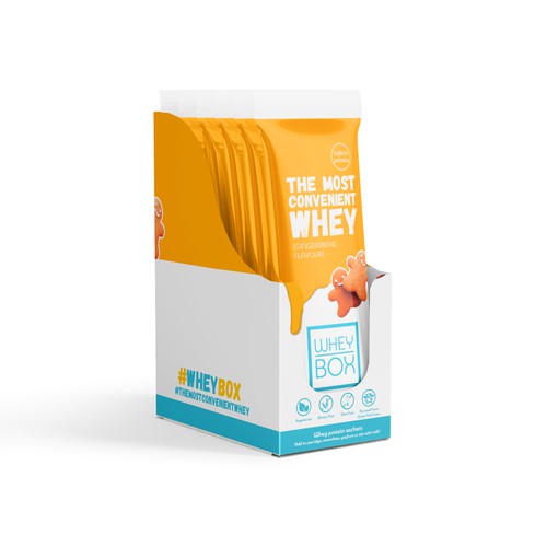 Design a retail case for our whey protein sachets Design by syakuro