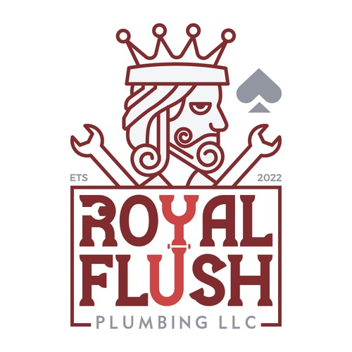 Royal Flush Plumbing Logo Diseño de Vanity Mind