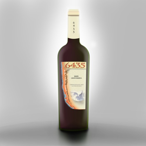 Chilean Wine Bottle - New Company - Design Our Label! Design by Tom Underwood