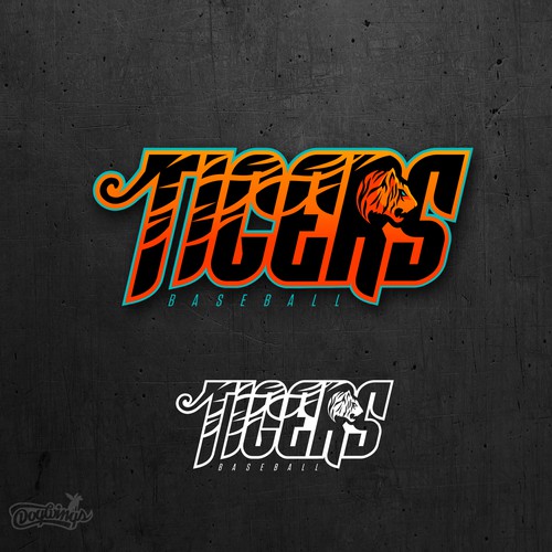 Diseño de Tigers Baseball Organization de Dogwingsllc