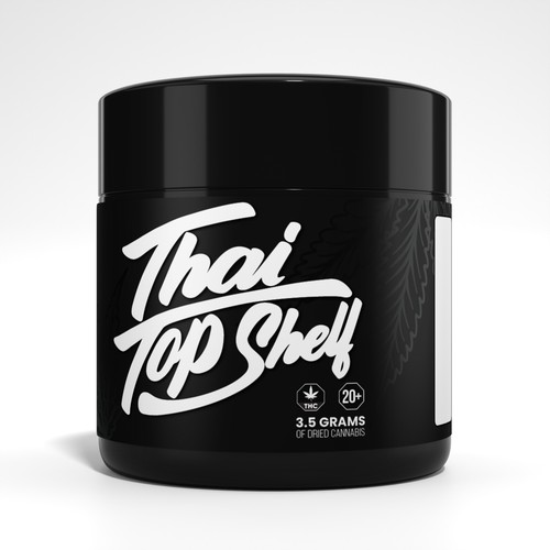 Luxury Cannabis Jar Label Design for High-End Thai Brand Design by CUPEDIUM