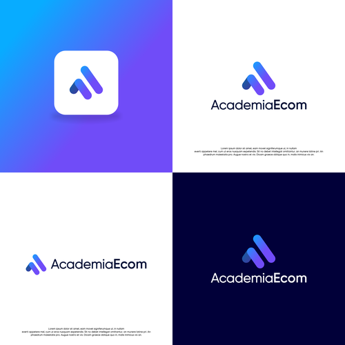 Academia Ecom - Logo For Online Ecommerce Learning Center Design by Kean™