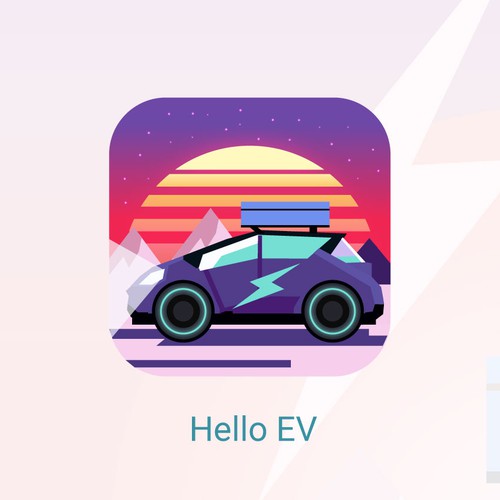 Design an iOS App icon for an electric vehicle trip planner Diseño de Andres M.