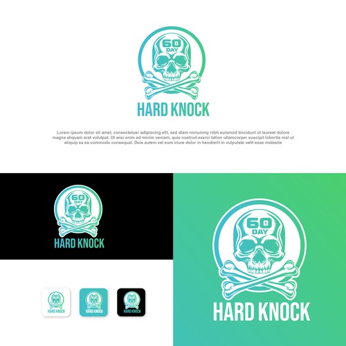 Design 60 Day Hard Knock Challenge Logo por Danielle Curtis