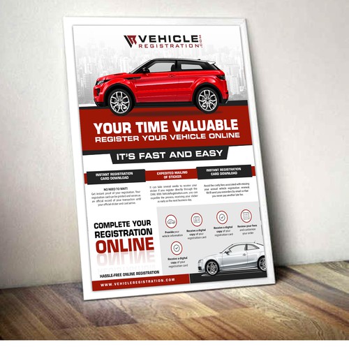 One-Page Flyer for VehicleRegistration.com Ontwerp door nancy23