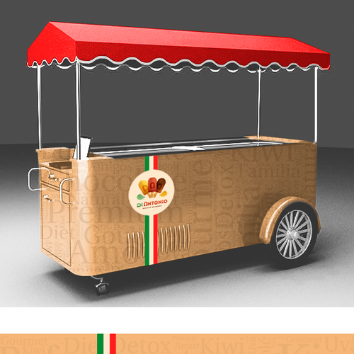 I need a design to customize ice cream cars with logo Di Antonio Gourmet Design by Bruno Nascimento