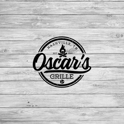 Industrial rustic logo for a restaurant Design by bondeng17