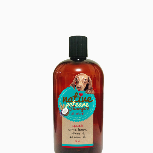 Create a clean, label for Native Petcare, an all-natural dog shampoo! Design by GMarie78