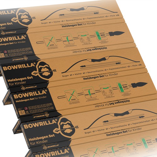 Create an unique craft / corrugated paper box packaging design for our new brand BOWRILLA® Design by Sasha Løft