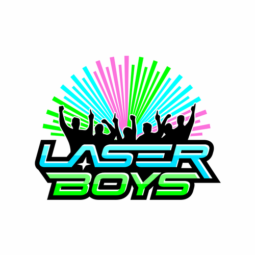 Upbeat logo design for laser-show hire/design company Design by guthe