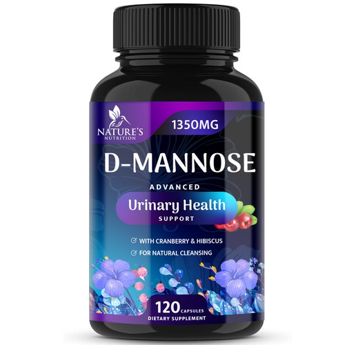 Colorful D-Mannose Design Needed for Nature's Nutrition Design by R O S H I N