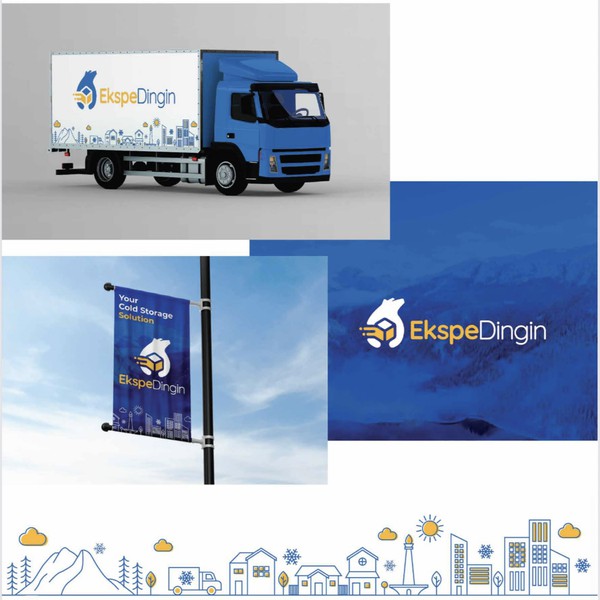 Design by Arga Amala titled "Logo and branding package for EkspeDingin"