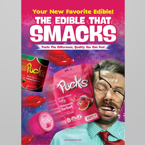 Searching for compelling advertisement for Cannabis edible brand Design by RED DOT