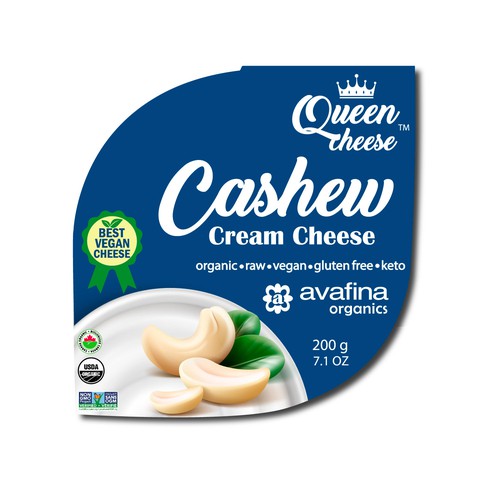 Vegan Cashew Cheese Packaging Rebrand Design by Saturnine