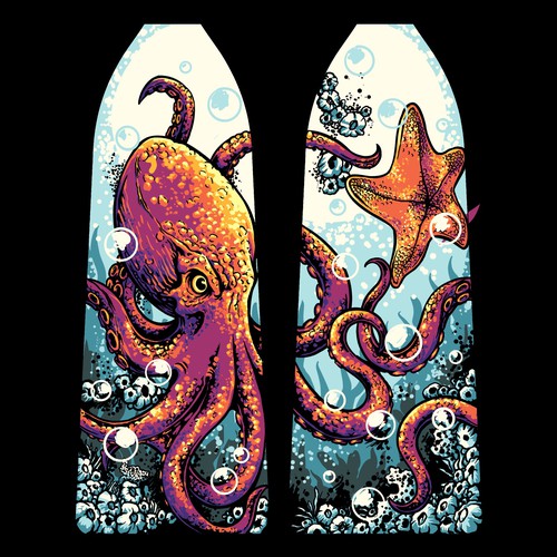 Dragon Boat Paddle Design: Octopus/ Kraken Design by SHREDLINE