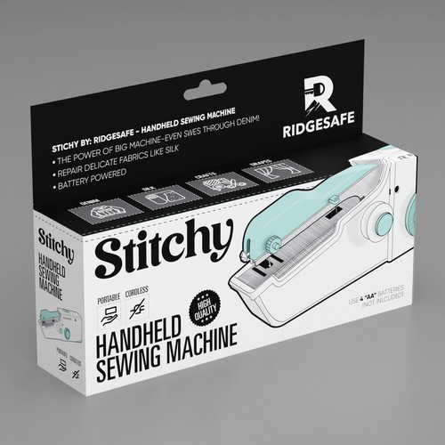 Create Packaging for Moden Handheld Sewing Machine Design by Dem Ro