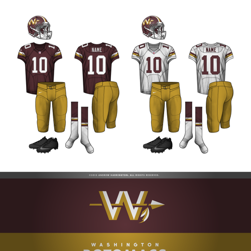 Community Contest: Rebrand the Washington Redskins  Design by AndrewHarrington™