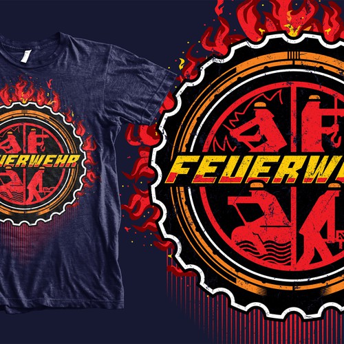 FIREFIGHTER T-Shirt ++++Design a new breathtaking FIREFIGHTER Shirt++++ Diseño de Studio47