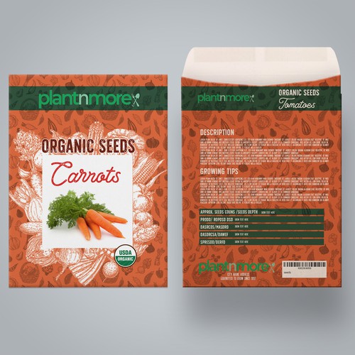 New Vegetable Seed Packet Line - Packet Design Needed Diseño de Windmill Designer™