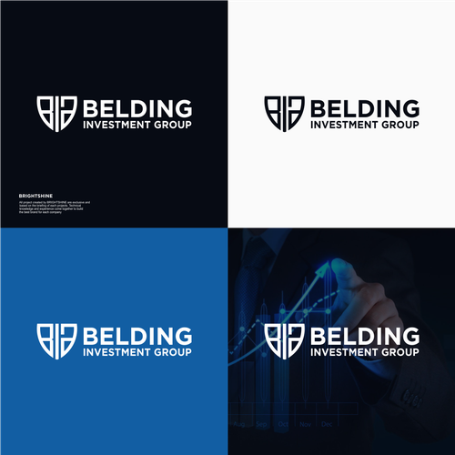 Simple logo w/ shield and letters "BIG" for insurance group Design by brightshine