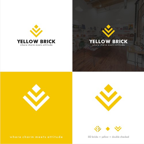 Yellow Brick Logo Design by lewi anton