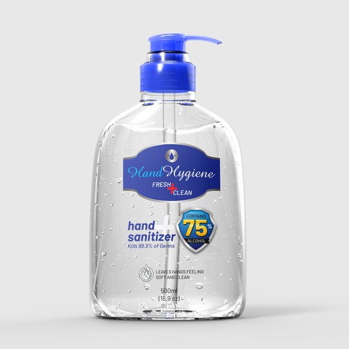 Hand Sanitizer Product Label / Logo Design Design by WeCreative™