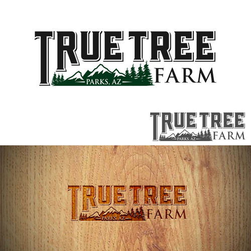 Organic logo for high elevation tree farm in Arizona. Design by Brainstorming_day