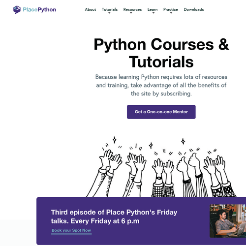 Diseño de Educational and mentoring platform about the Python programming language de Intricate