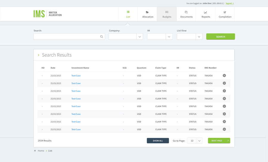 Refresh design for internal web application  page design contest